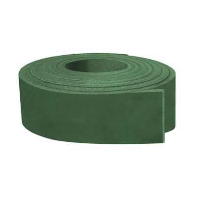ELW 5-6 oz (2-2.4mm) Nappa Oil Tanned & Waxy Finish Leather Belt Grade Straps | Size: 10"x60" (25.4x152cm) | Green Color | Full Grain Craftsman A/B Grade Natural Cowhide, DIY, Crafting, Strips