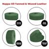 ELW 5-6 oz (2-2.4mm) Nappa Oil Tanned & Waxy Finish Leather Belt Grade Straps | Size: 10"x60" (25.4x152cm) | Green Color | Full Grain Craftsman A/B Grade Natural Cowhide, DIY, Crafting, Strips view 4