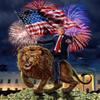 Diamond Painting Kits for Adults - USA President Donald Trump on Vicious Lion DIY 5D Diamond Art Kits Full Drill Diamond Dots Paintings with Diamonds Gem Art and Crafts Home Decor (16x24 inch) view 1