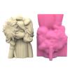 atcdfuw 3Pcs Sunflower Girl Resin Mold Cute Girl Concrete Casting Mould Handmade Epoxy Resin Silicone Mould Pen Holder Molds DIY view 2