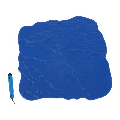 Concrete Floor Stamp Mold 12" x 12" Concrete Stamps Mats Set Seamless Concrete Texture Skin Slate Pattern Blue