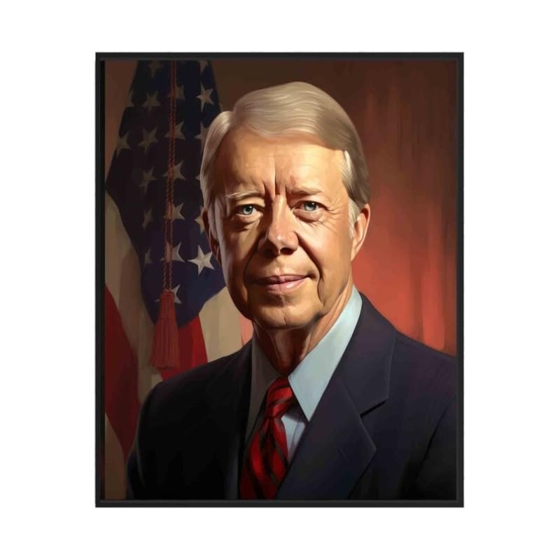 Jimmy Carter Diamond Painting Kits for Adults Full Drill US President Portrait Picture Gem Art Kits with Crystal Rhinestone Figure Paint with Diamond for Home Wall Decor (20x28 inch)