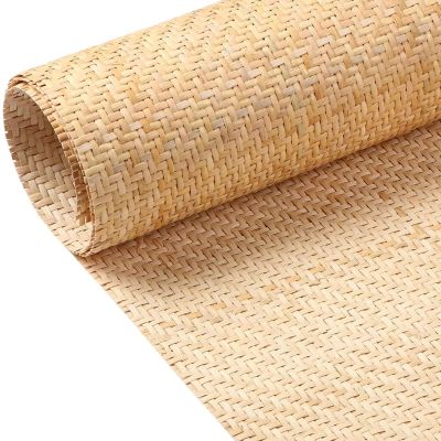 Natural Cane Webbing Rattan Fabric Roll, V Shape Rattan Webbing Sheet Woven Open Mesh Net Wicker Material for Furniture Repair,Pole Wrap Rattan Webbing Roll for Chair, Cabinet, Bed,Door, Basket ( Size