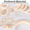 Coadura 10 PCS 6 Inch (150mm) Unfinished Wooden Rings for Crafts - Natural Wood Rings for Macrame, Jewelry Making, and DIY Projects - 150mm Wooden Hoops view 4