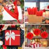Morcheiong 60 Sheets Red Tissue Paper Art Gift Wrapping Tissue Paper Bulk Gift Wrapping for DIY Art Craft Floral Birthday Christmas Valentine's Day Wedding Party Festival(20 x 14.5 inches /50 x 37cm) view 4