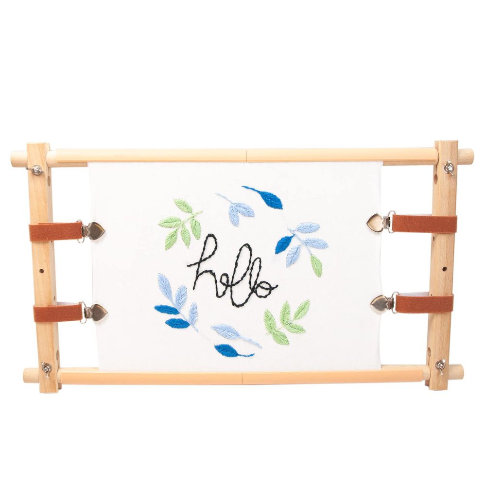 Lampstop Needlepoint Embroidery Tapestry Scroll Frame, Beech Wood Frames for Cross Stitch Quilting Hoop Stand Stitching Frame for Sewing (33"x12")