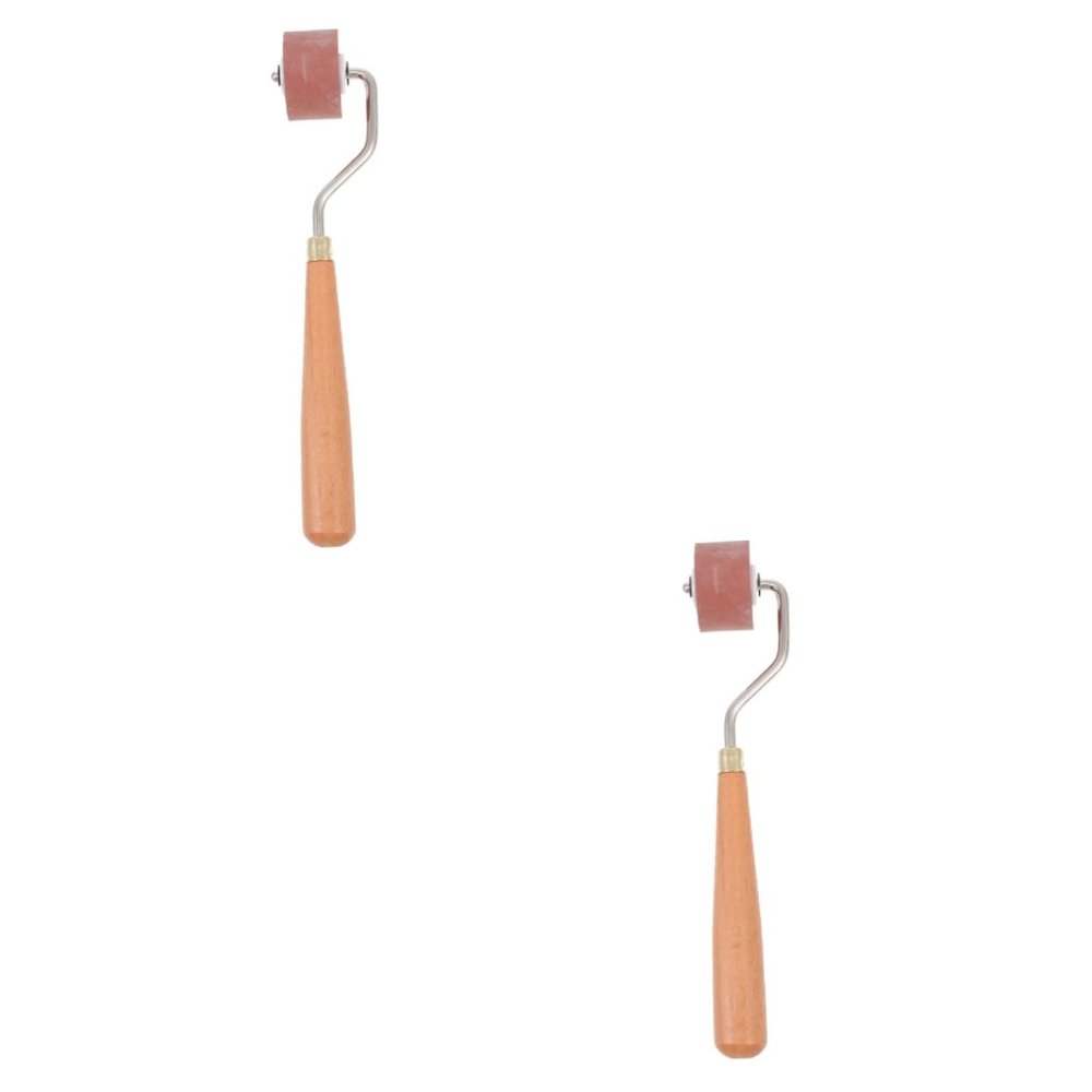 STOBOK 2pcs Ink Roller Applicator for Printmaking and Crafting Rubber for Even Ink Distribution Smooth for Art Stamping and Projects
