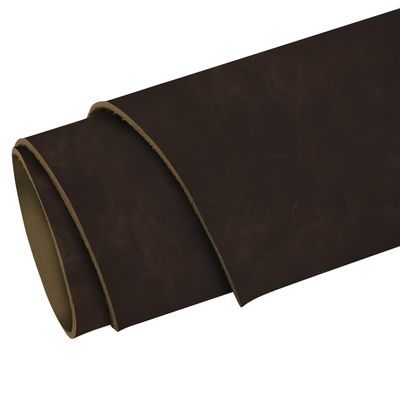 ELW 5-6 oz (2-2.4mm) Nappa Oil Tanned & Waxy Finish Leather Pre-Cuts & Hides | Size: 2 PCS 4-6 SQ FT | Lead Color | Full Grain Genuine Craftsman Grade A/B, Leatherworking, Sheets