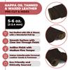 ELW 5-6 oz (2-2.4mm) Nappa Oil Tanned & Waxy Finish Leather Pre-Cuts & Hides | Size: 2 PCS 4-6 SQ FT | Lead Color | Full Grain Genuine Craftsman Grade A/B, Leatherworking, Sheets view 2