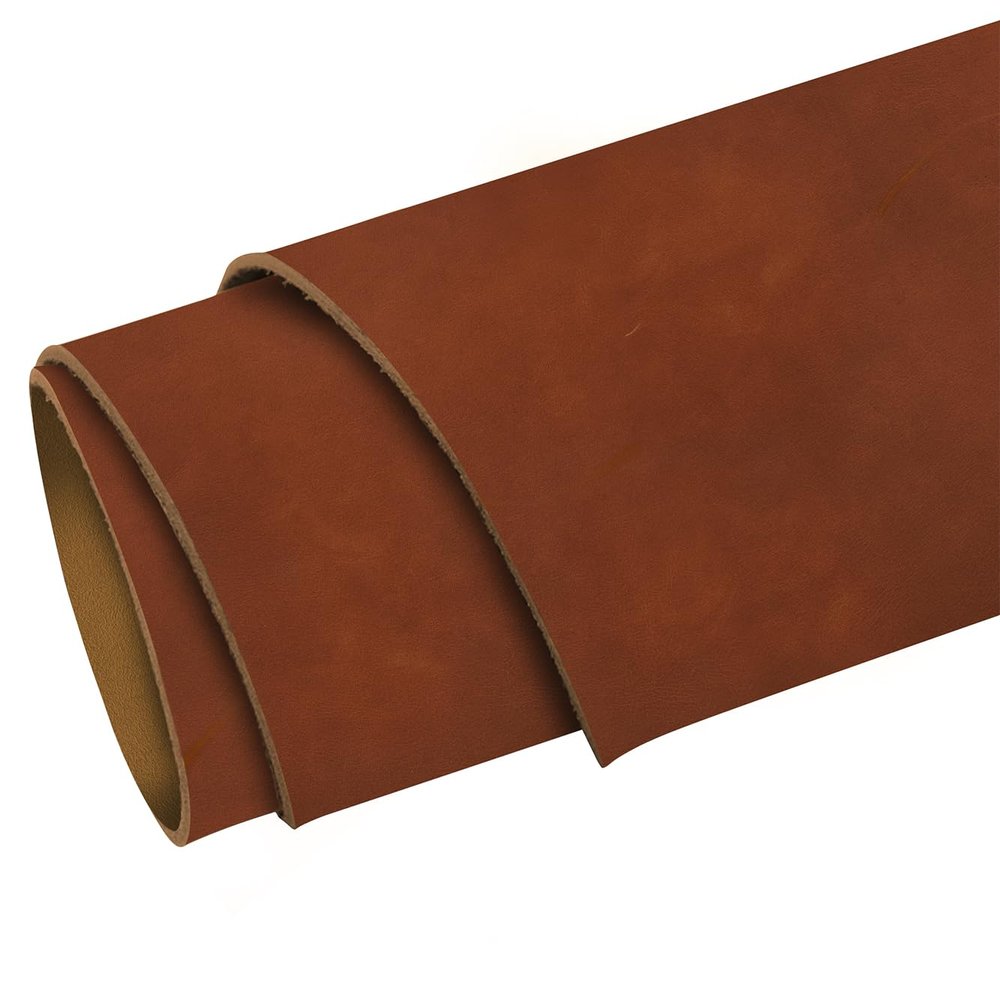 ELW 5-6 oz (2-2.4mm) Nappa Oil Tanned & Waxy Finish Leather Pre-Cuts & Hides | Size: 12"x24" (30.4-61 cm) | Canyon Color | Full Grain Genuine Craftsman Grade A/B, Leatherworking, Sheets