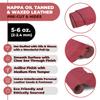 ELW 5-6 oz (2-2.4mm) Nappa Oil Tanned & Waxy Finish Leather Pre-Cuts & Hides | Size: 12"x12" (30.4-30.5 cm) | Red Color | Full Grain Genuine Craftsman Grade A/B, Leatherworking, Sheets view 2