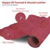 ELW 5-6 oz (2-2.4mm) Nappa Oil Tanned & Waxy Finish Leather Pre-Cuts & Hides | Size: 12"x12" (30.4-30.5 cm) | Red Color | Full Grain Genuine Craftsman Grade A/B, Leatherworking, Sheets view 4