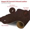 ELW 5-6 oz (2-2.4mm) Nappa Oil Tanned & Waxy Finish Leather Pre-Cuts & Hides | Size: 2 PCS 4-6 SQ FT | Dark Brown Color | Full Grain Genuine Craftsman Grade A/B, Leatherworking, Sheets view 4
