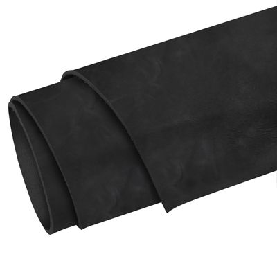 ELW 5-6 oz (2-2.4mm) Nappa Oil Tanned & Waxy Finish Leather Pre-Cuts & Hides | Size: 30"x48" (76.2-122 cm) | Black Color | Full Grain Genuine Craftsman Grade A/B, Leatherworking, Sheets