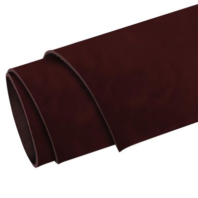 ELW 5-6 oz (2-2.4mm) Nappa Oil Tanned & Waxy Finish Leather Pre-Cuts & Hides | Size: 15"x15" (38.1-38.1 cm) | Red Brown Color | Full Grain Genuine Craftsman Grade A/B, Leatherworking, Sheets