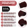ELW 5-6 oz (2-2.4mm) Nappa Oil Tanned & Waxy Finish Leather Pre-Cuts & Hides | Size: 15"x15" (38.1-38.1 cm) | Red Brown Color | Full Grain Genuine Craftsman Grade A/B, Leatherworking, Sheets view 2