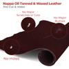 ELW 5-6 oz (2-2.4mm) Nappa Oil Tanned & Waxy Finish Leather Pre-Cuts & Hides | Size: 15"x15" (38.1-38.1 cm) | Red Brown Color | Full Grain Genuine Craftsman Grade A/B, Leatherworking, Sheets view 4
