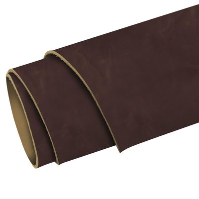 ELW 5-6 oz (2-2.4mm) Nappa Oil Tanned & Waxy Finish Leather Pre-Cuts & Hides | Size: 10"x24" (25.4-45.7 cm) | Dark Brown Color | Full Grain Genuine Craftsman Grade A/B, Leatherworking, Sheets
