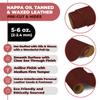ELW 5-6 oz (2-2.4mm) Nappa Oil Tanned & Waxy Finish Leather Pre-Cuts & Hides | Size: 24"x24" (61-61 cm) | Burgundy Color | Full Grain Genuine Craftsman Grade A/B, Leatherworking, Sheets view 2
