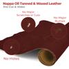 ELW 5-6 oz (2-2.4mm) Nappa Oil Tanned & Waxy Finish Leather Pre-Cuts & Hides | Size: 24"x24" (61-61 cm) | Burgundy Color | Full Grain Genuine Craftsman Grade A/B, Leatherworking, Sheets view 4