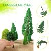 Skylety 70 Pieces Model Trees 6.3-1.2 Inch Mixed Miniature Toy Trees Diorama Supplies Fake Plants for Train Scenery Architecture DIY Crafts, Building Model Scenery Landscape Natural Green(Vintage) view 3