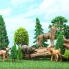 Skylety 70 Pieces Model Trees 6.3-1.2 Inch Mixed Miniature Toy Trees Diorama Supplies Fake Plants for Train Scenery Architecture DIY Crafts, Building Model Scenery Landscape Natural Green(Vintage) view 4