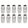 Uxcell Leather Cord End Clasp, 10pcs 5mm Hole Leather Clasps, Cord End Caps Closures for Jewelry Making DIY Crafts, Grey view 1