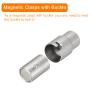 Uxcell Leather Cord End Clasp, 10pcs 5mm Hole Leather Clasps, Cord End Caps Closures for Jewelry Making DIY Crafts, Grey view 3