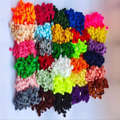 Pom Pom Trim 60 Yards 30 Colors 12mm Ball Fringe Trim for Sewing Accessory Decoration DIY Crafts (Mixed Color 2, 12mm 181244)