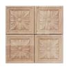 Gavigain Wood Carved Decal, 4Pcs Carving Checkered Applique Unpainted Decal for Furniture Decoration, Woodcarving Decal Furniture Decoration (5#), Gavigainrzao0ytv9n-04 view 1