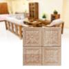Gavigain Wood Carved Decal, 4Pcs Carving Checkered Applique Unpainted Decal for Furniture Decoration, Woodcarving Decal Furniture Decoration (5#), Gavigainrzao0ytv9n-04 view 2