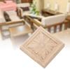 Gavigain Wood Carved Decal, 4Pcs Carving Checkered Applique Unpainted Decal for Furniture Decoration, Woodcarving Decal Furniture Decoration (5#), Gavigainrzao0ytv9n-04 view 3