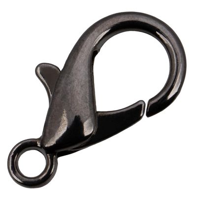 Craft County Small Metal Trigger Snap Lobster Claw Clasps for Jewelry Making Gunmetal Grey 12mm (100 Pack)