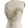 Unique Design handsewing Beads Applique sew on Rhinestones Crystal Sequins Tassel Patches Trimming for One-Shoulder Dress Shining Decoration Accessories 20X9.4 inches (Clear AB) view 2