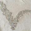 Unique Design handsewing Beads Applique sew on Rhinestones Crystal Sequins Tassel Patches Trimming for One-Shoulder Dress Shining Decoration Accessories 20X9.4 inches (Clear AB) view 4