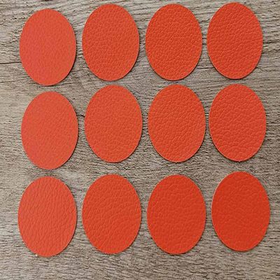 Round Leather Repair Patch for Furniture, Tape Self Adhesive for Couches Car Seat Sofa Jackets Handbags (OneSize,Orange)