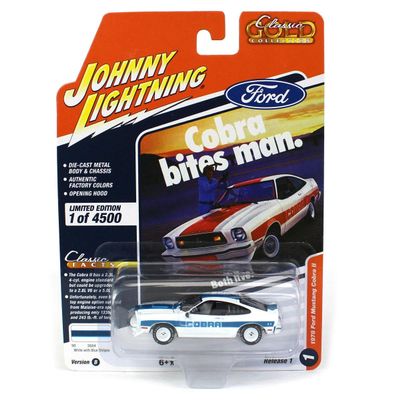 Auto World 1/64 Johnny Lightning Classic Gold 1B 1978 Ford Mustang Cobra II JLCG031-B1