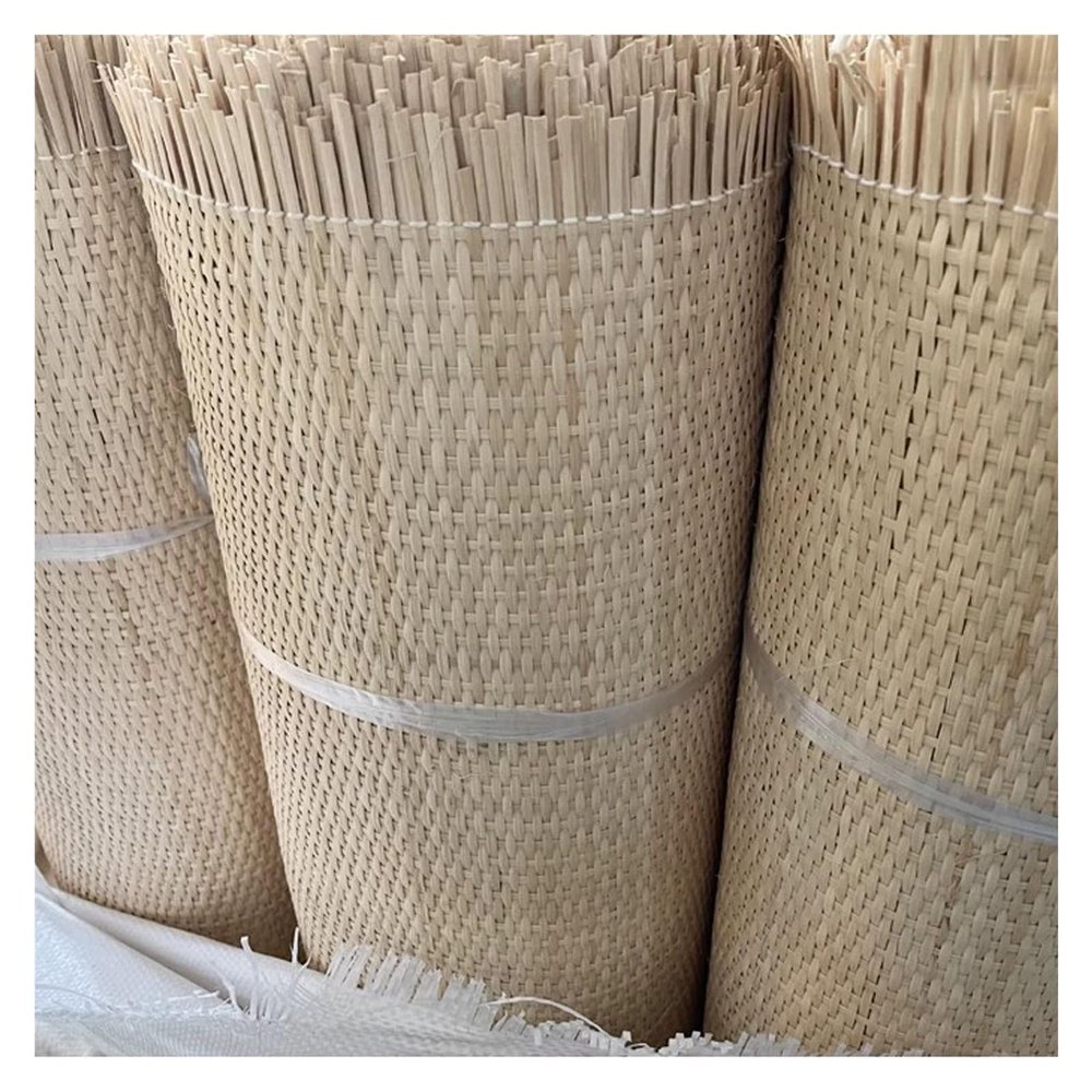 Natural Rattan Fabric Roll Closed Mesh Cane Webbing,Pre-Woven Rattan Webbing Sheet Cane Net,Chair Furniture Repair Wicker Caning Material,Pole Wrap Cane Webbing Roll for Chair,Cabinet,Bed,Door,Basket