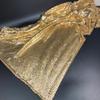 48x160cm Sparkly Metal Mesh Fabric Chainmail Jewelry Metallic Cloth Sequined Craft Fabric Cuttable for Clothing Bag Making Party Shoes Pet Clothing Decorations Accessories (Gold 48x160cm) view 3