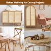 16"/18"/20"/22"/24"/28"/36" Width Natural Cane Webbing Woven Rattan Roll,3.3/5 Feet Cane Webbing Sheet Open/Closed Mesh Wicker Marerial,Cane Webbing Roll for Chair Cabinet Dresser Furniture Repair ( C view 4