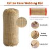16"/18"/20"/22"/24"/28"/36" Width Natural Cane Webbing Woven Rattan Roll,3.3/5 Feet Cane Webbing Sheet Open/Closed Mesh Wicker Marerial,Cane Webbing Roll for Chair Cabinet Dresser Furniture Repair ( C view 2