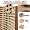 16"/18"/20"/22"/24"/28"/36" Width Natural Cane Webbing Woven Rattan Roll,3.3/5 Feet Cane Webbing Sheet Open/Closed Mesh Wicker Marerial,Cane Webbing Roll for Chair Cabinet Dresser Furniture Repair ( C view 2