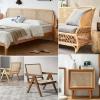 16"/18"/20"/22"/24"/28"/36" Width Natural Cane Webbing Woven Rattan Roll,3.3/5 Feet Cane Webbing Sheet Open/Closed Mesh Wicker Marerial,Cane Webbing Roll for Chair Cabinet Dresser Furniture Repair ( C view 4