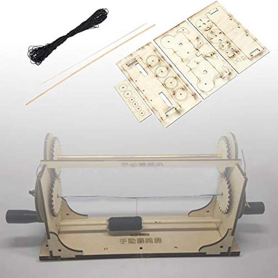 DIY Hobby Wooden Standing Rigging Model Ship Tools Ropewalk Scale Rope Making Kit