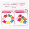 TEHAUX 100pcs Cartoon Butterfly Button Animal Buttons 2 Holes Buttons Scrapbooking Decorative Rustic Cartoon Sewing Small Butterfly Women's Wood Flat view 4