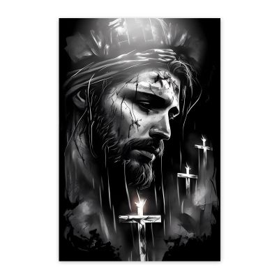 Gabbana Diamond Painting Cross Jesus DIY Full Circle Diamond Art Adult Handmade Cross Stitch Kit, Jesus Diamond Art Bedroom Wall Decor 20x30 Inch