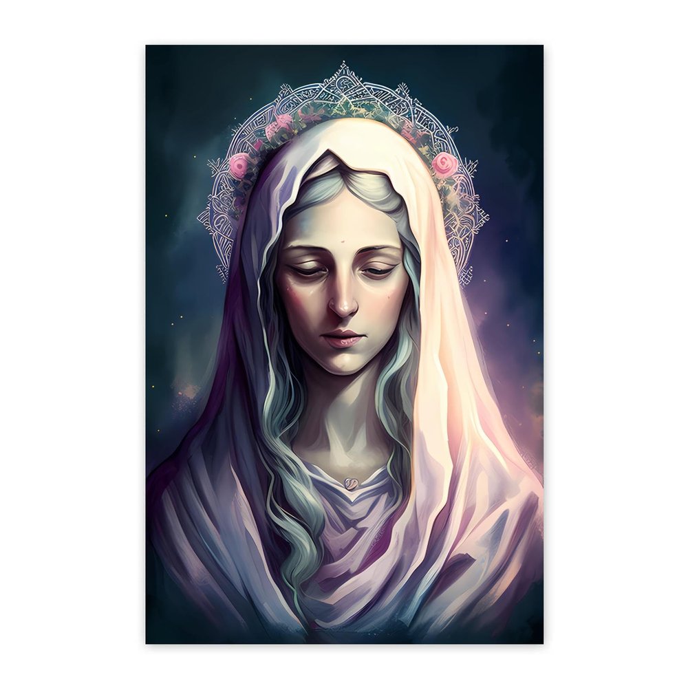 Gabbana 5D Pink Our Lady Diamond Art, Virgin Mary Diamond Painting Full Diamond Art Kits for Adults Embroidery Cross Stitch Arts Craft Supply Canvas Wall Decor 20x30 Inch