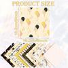 GLKTOPO 24 Sheets Festival Celebration Scrapbook Paper Black Gold Patterned 6 Inches Single-Sided Square Craft Paper Happy New Year Decor Origami Paper for Gift Card Making - 12 Design (Gold, M) view 4