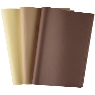 CHRORINE 50 Sheets Kraft Brown Tissue Paper Multicolor Art Gift Wrapping Paper Bulk for Baby Shower Wedding Birthday DIY and Craft Decor