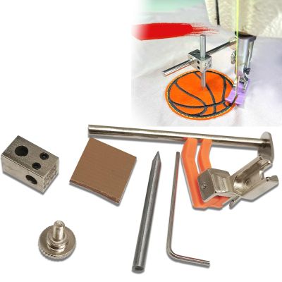 YICBOR Round Attachment/Rotary Marker Auxiliary Tool for Sewing Circular Attachments Fit for 1-Needle Industrial Lockstitch Sewing Machine